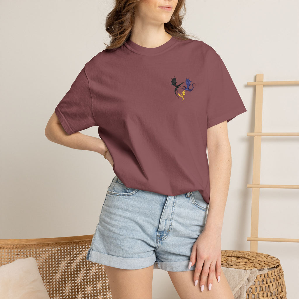 Cute Cat Paw Heart T‑Shirt — Minimalist Chest Pocket Kitty Design
