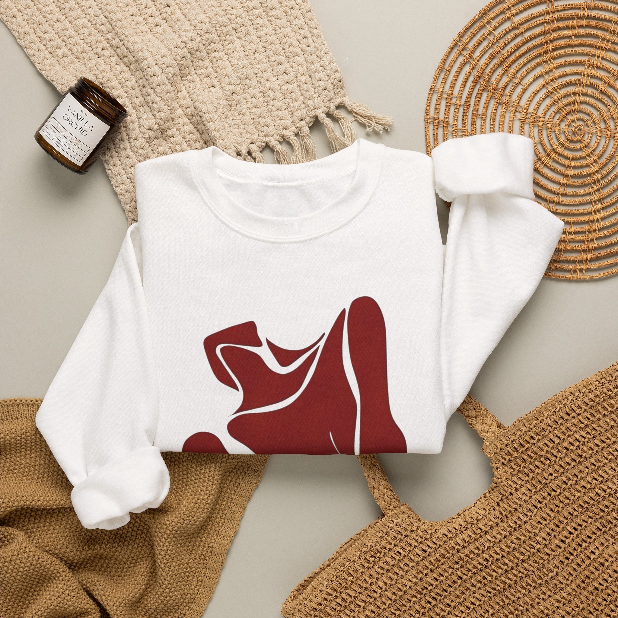 Abstract Rose Crewneck Sweatshirt