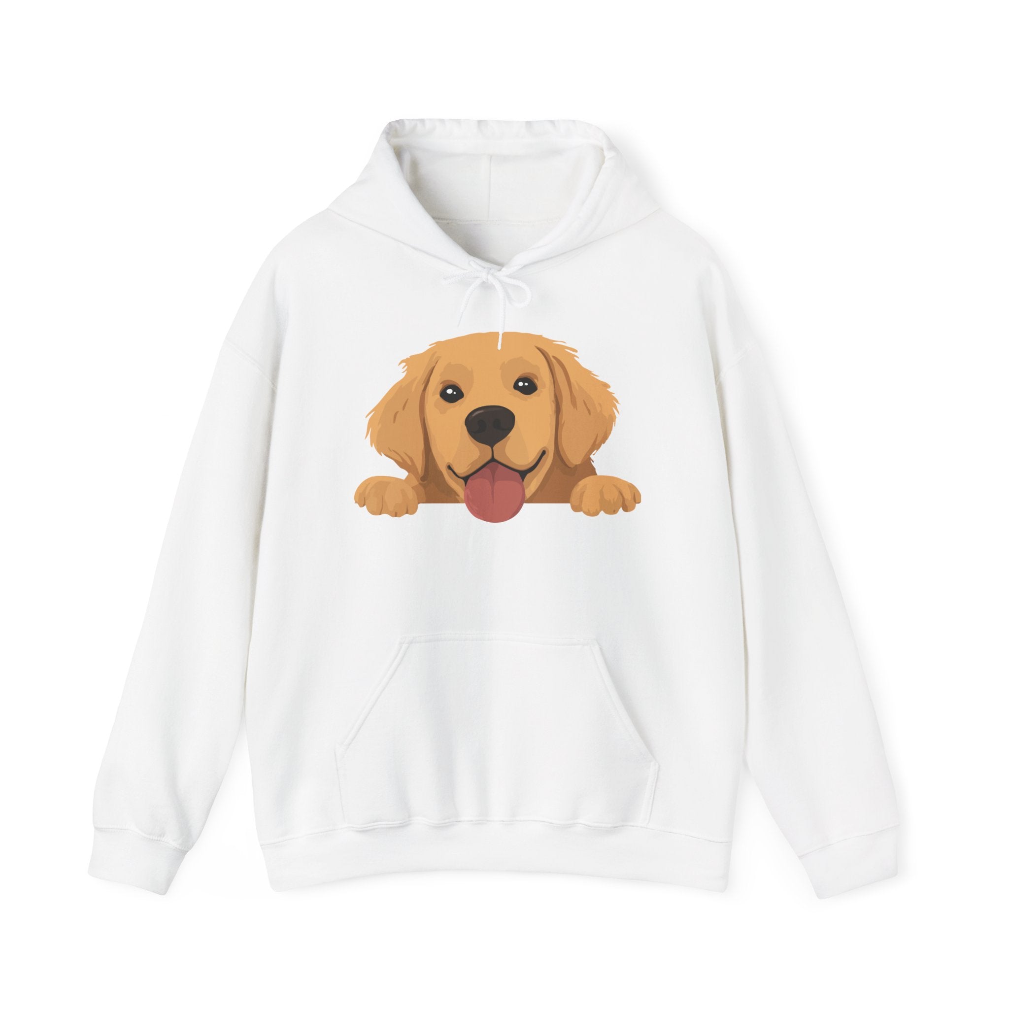Golden Retriever Peeking Hoodie — Cute Dog Face Pullover for Pet Lovers