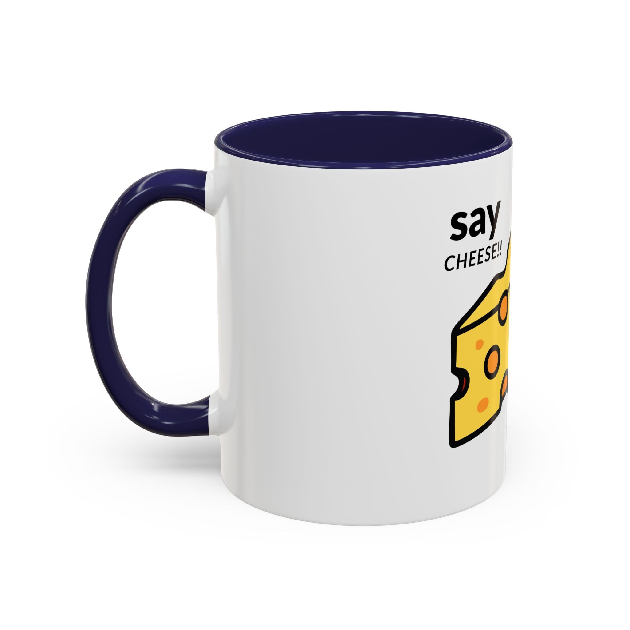 Say Cheese!! Coffee Mug — Cute Cheese Illustration Accent Mug (11/15oz)