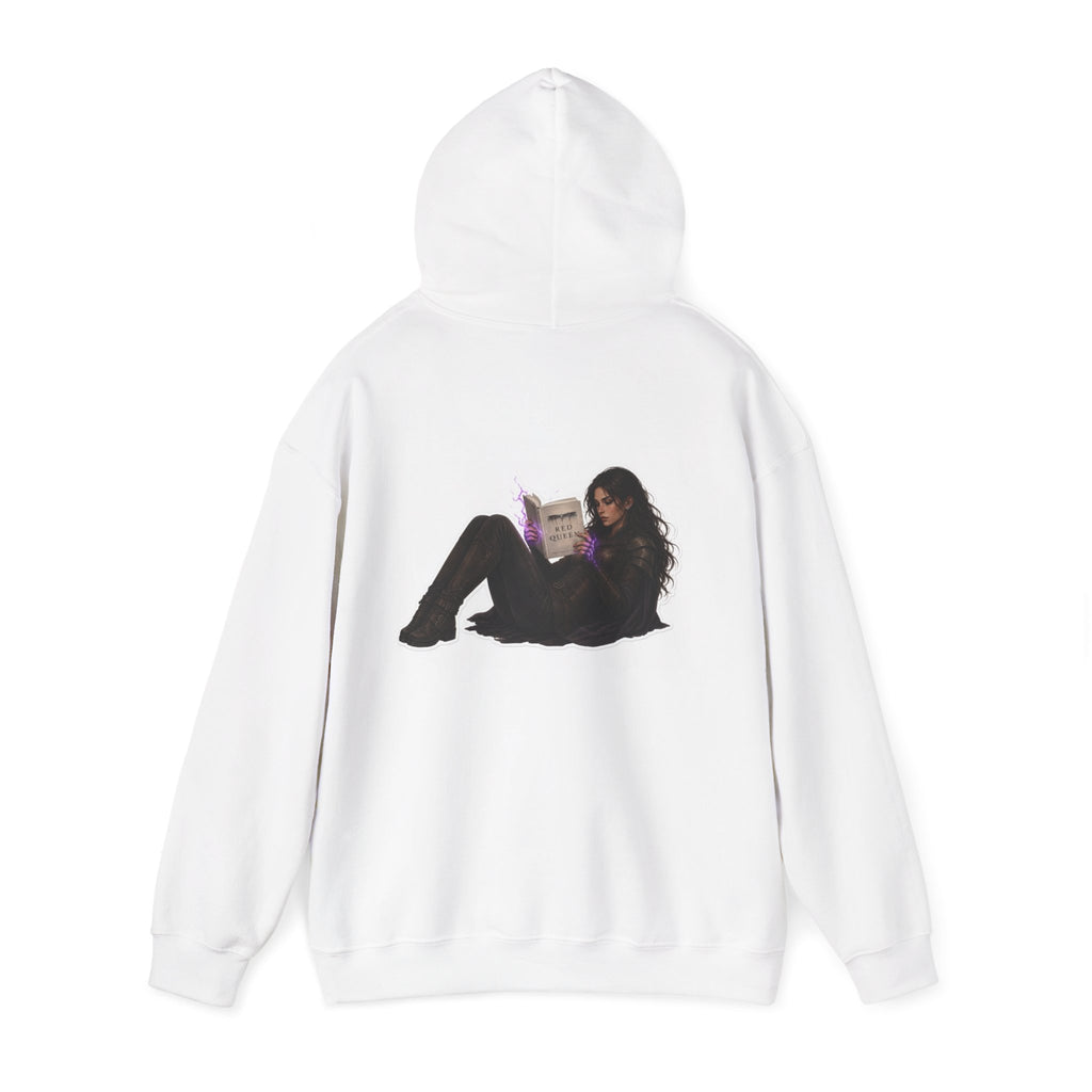 Hoodie — Cozy Reading Girl Graphic Back Print Sweatshirt