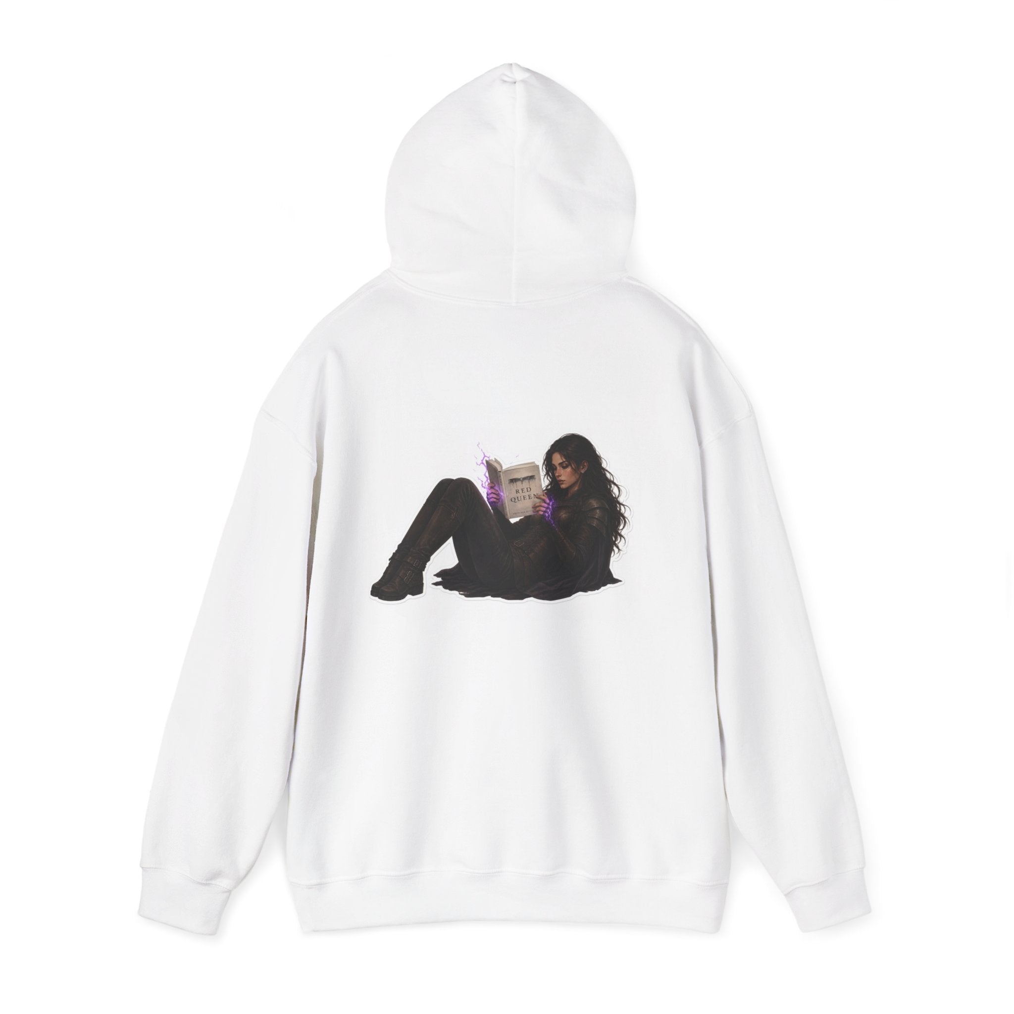 Hoodie — Cozy Reading Girl Graphic Back Print Sweatshirt