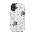 Phone Case — Watercolor Sea Turtles & Starfish Magnetic Impact-Resistant Case