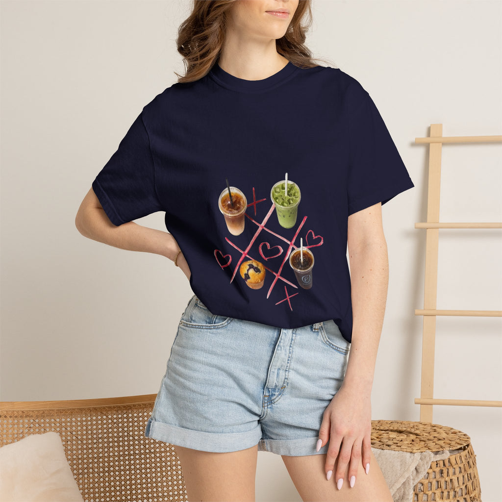 Boba Tic-Tac-Toe T-Shirt — Cute Bubble Tea Graphic Tee