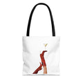 Artistic Martini Tote Bag — Red Boots & 'ART' Graphic All-Over Print Tote