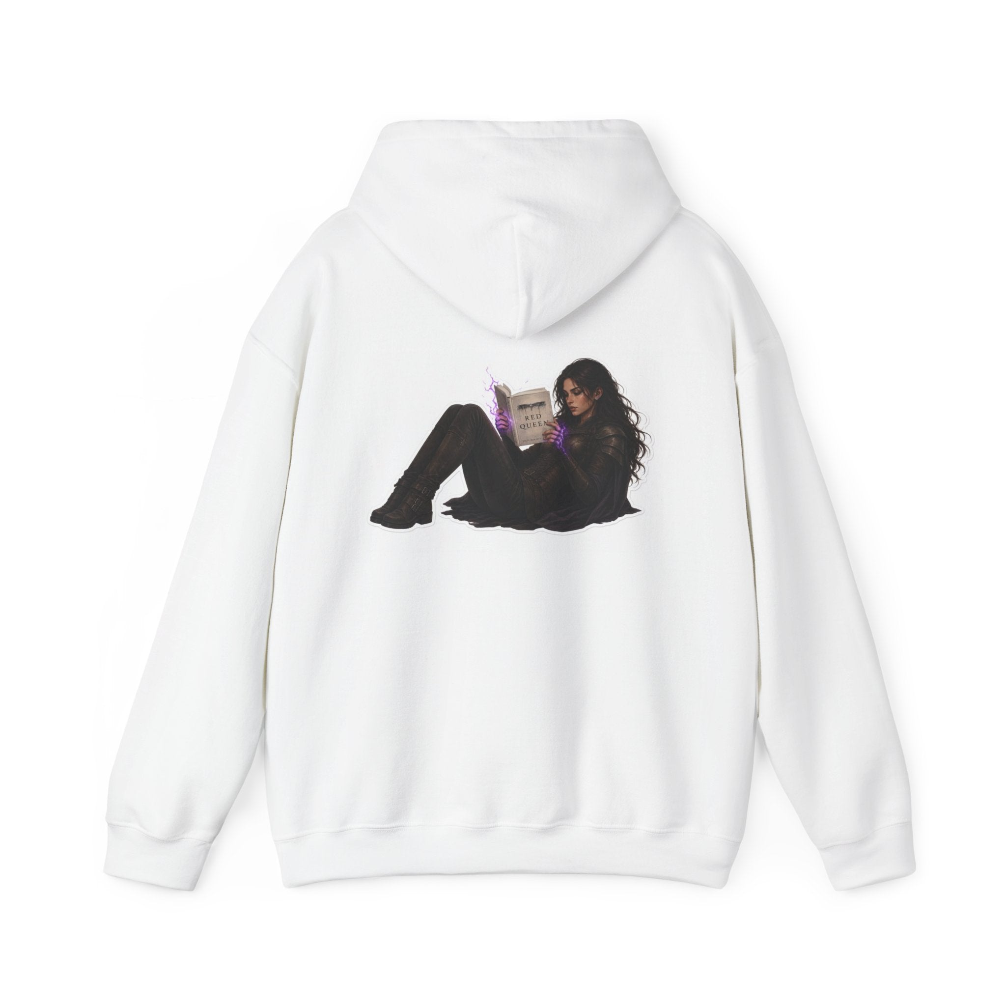 Hoodie — Cozy Reading Girl Graphic Back Print Sweatshirt