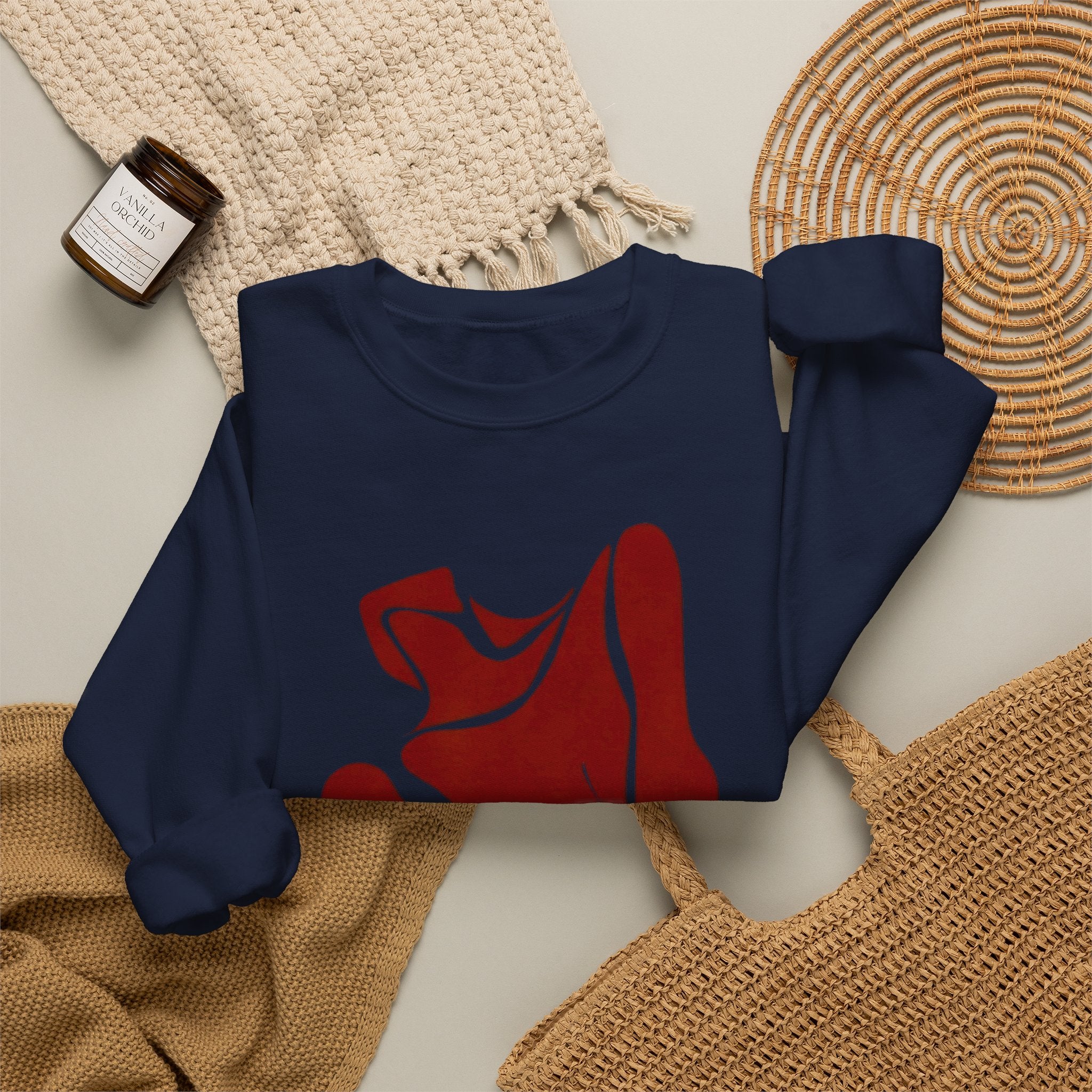 Abstract Rose Crewneck Sweatshirt