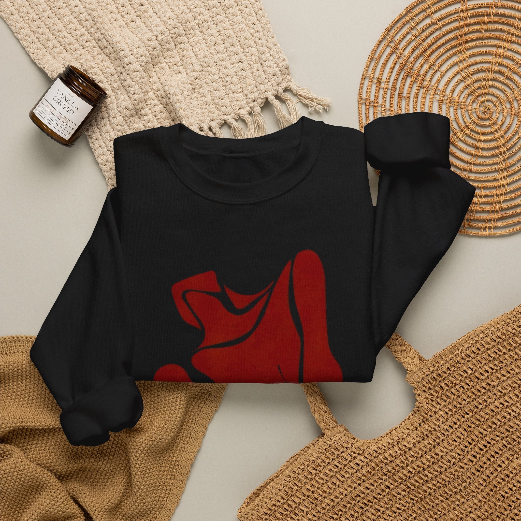 Abstract Rose Crewneck Sweatshirt