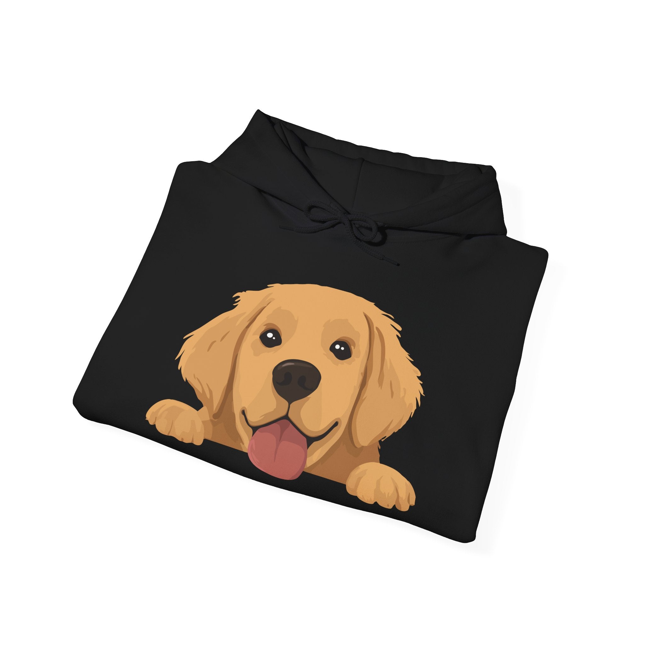 Golden Retriever Peeking Hoodie — Cute Dog Face Pullover for Pet Lovers