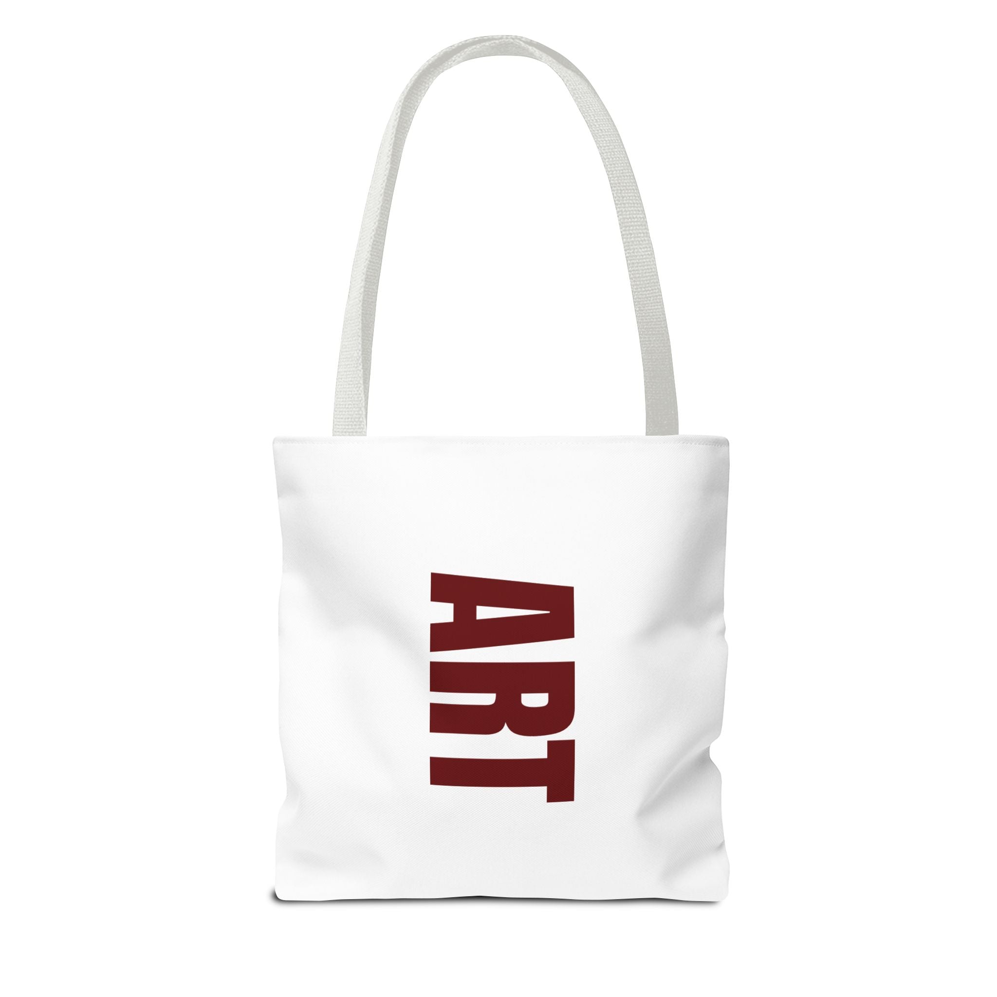 Artistic Martini Tote Bag — Red Boots & 'ART' Graphic All-Over Print Tote