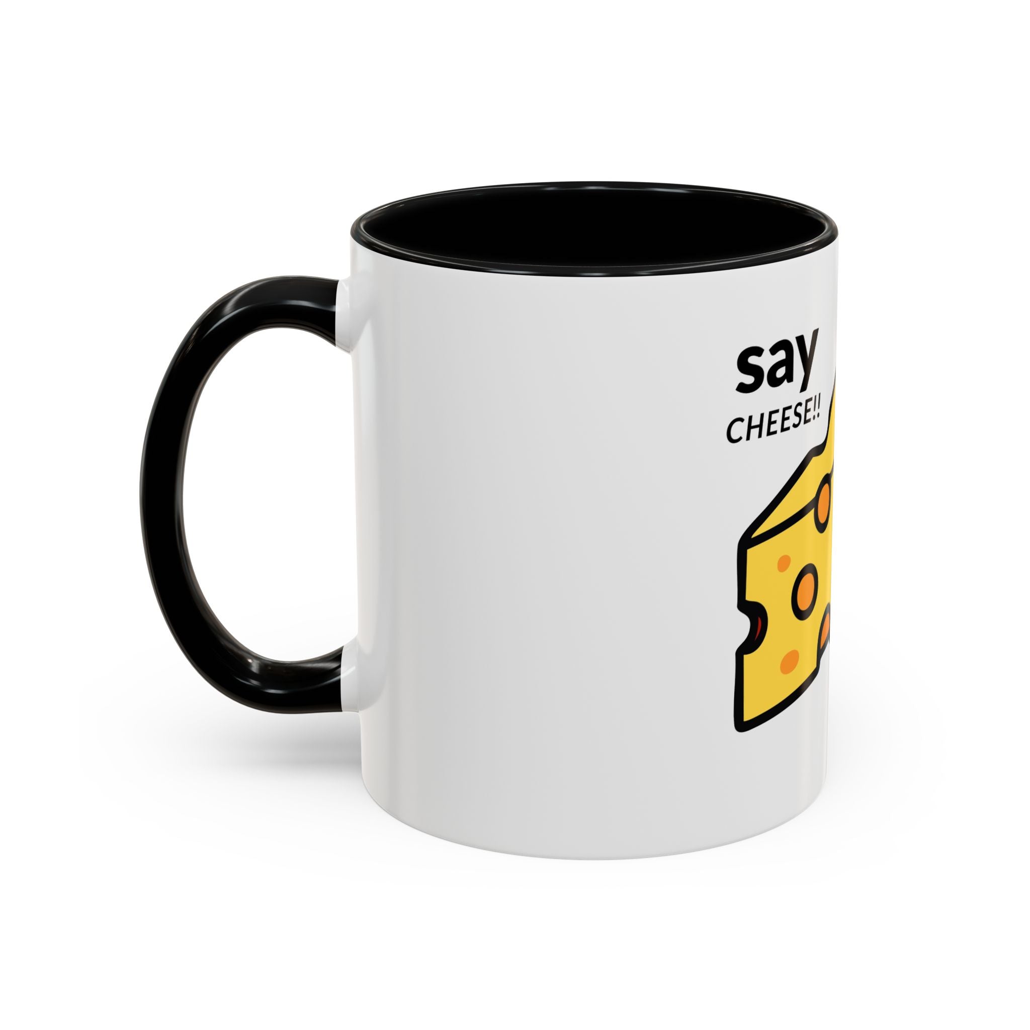 Say Cheese!! Coffee Mug — Cute Cheese Illustration Accent Mug (11/15oz)