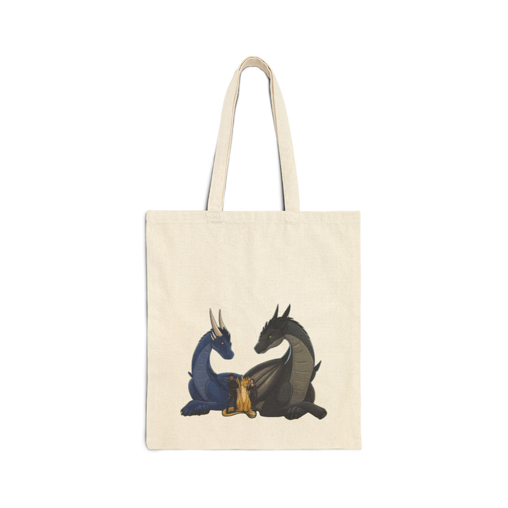 Dragon Rider Cotton Tote Bag — Illustration & Quote ‘A dragon without its rider is a tragedy’