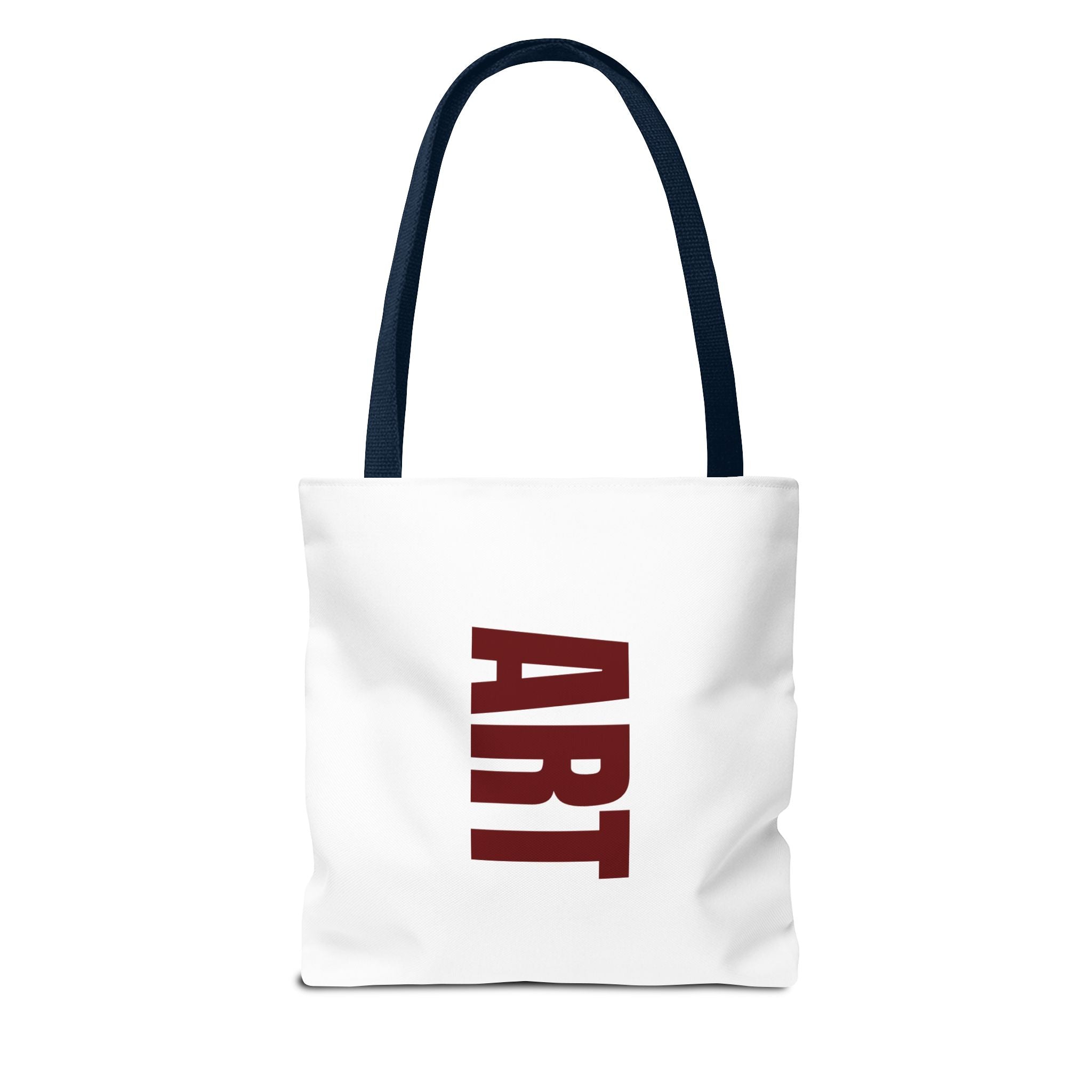 Artistic Martini Tote Bag — Red Boots & 'ART' Graphic All-Over Print Tote